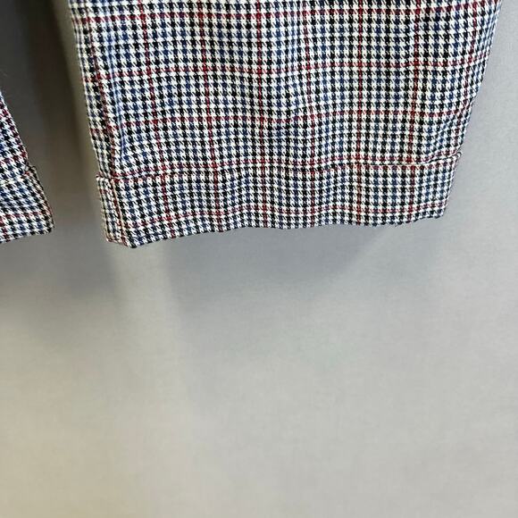 Topshop houndstooth paperbag pleated trouser ankle pants, tapered leg size 8 - Picture 7 of 14